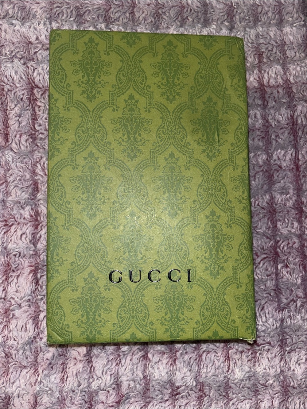 Gucci Green Patterned Gift Box with Black Logo